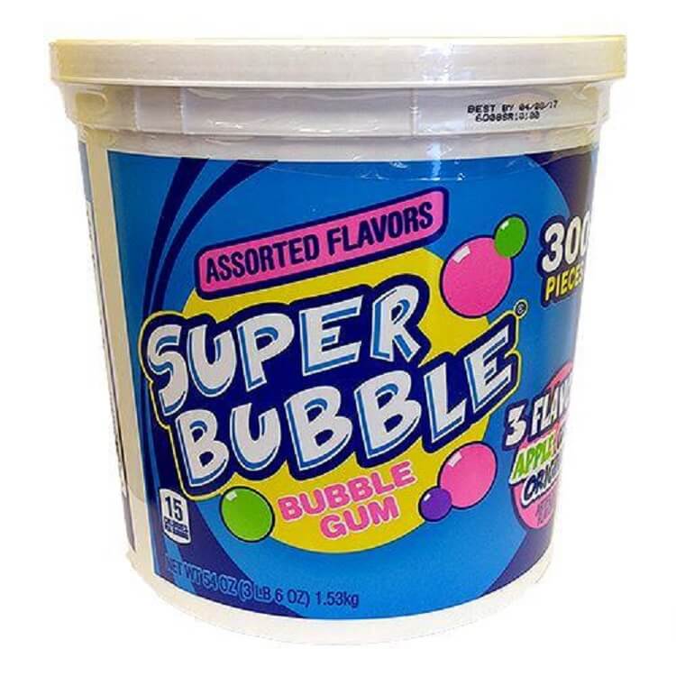 Super Bubble Gum Assorted 3 Lb Tub | Bubble Gum | Sweetservices.com